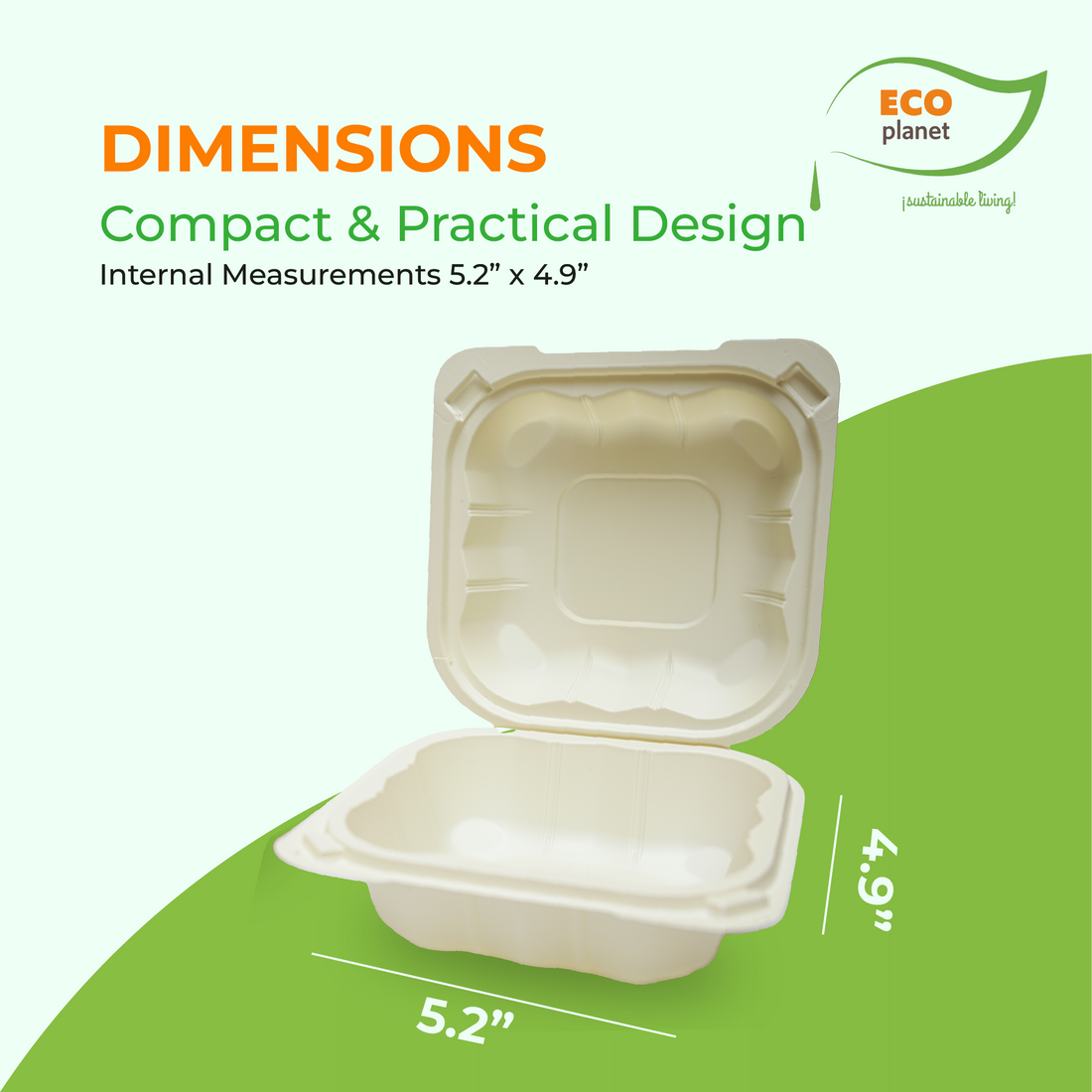 Compostable C1 Food Containers with Lids | Durable, Biodegradable, and Eco-Friendly