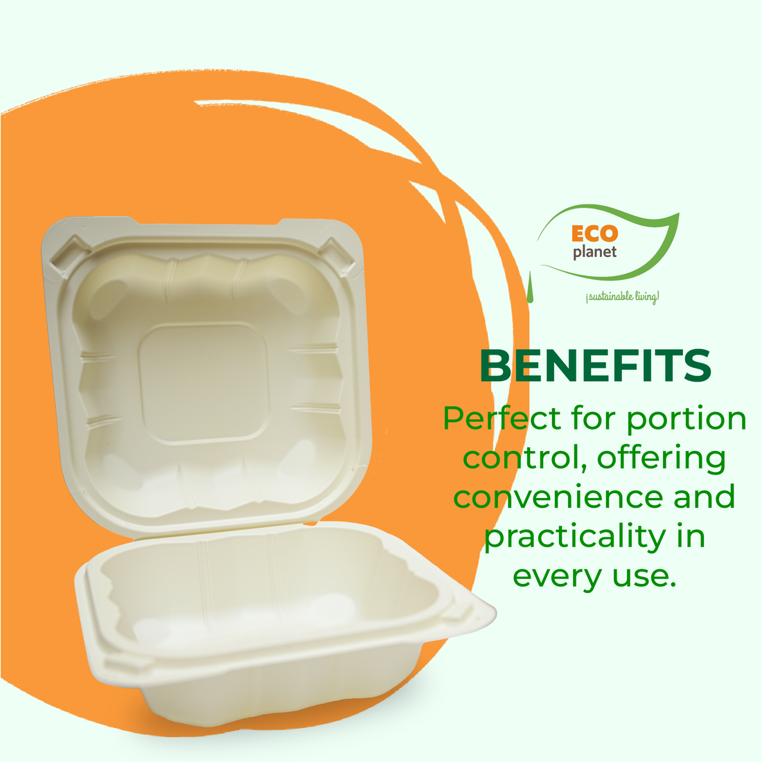 Compostable C1 Food Containers with Lids | Durable, Biodegradable, and Eco-Friendly