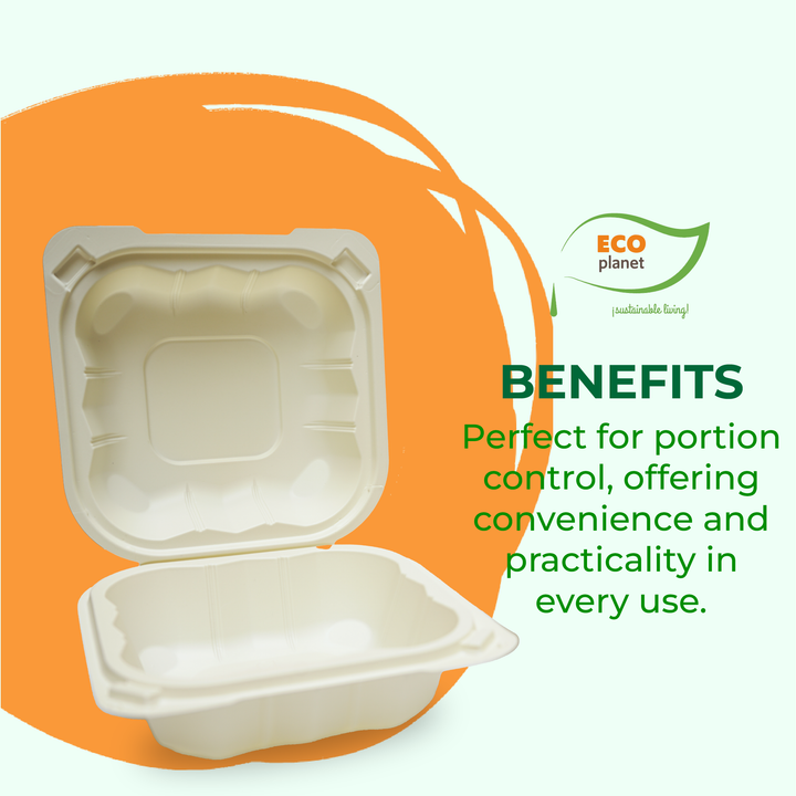 Compostable C1 Food Containers with Lids | Durable, Biodegradable, and Eco-Friendly
