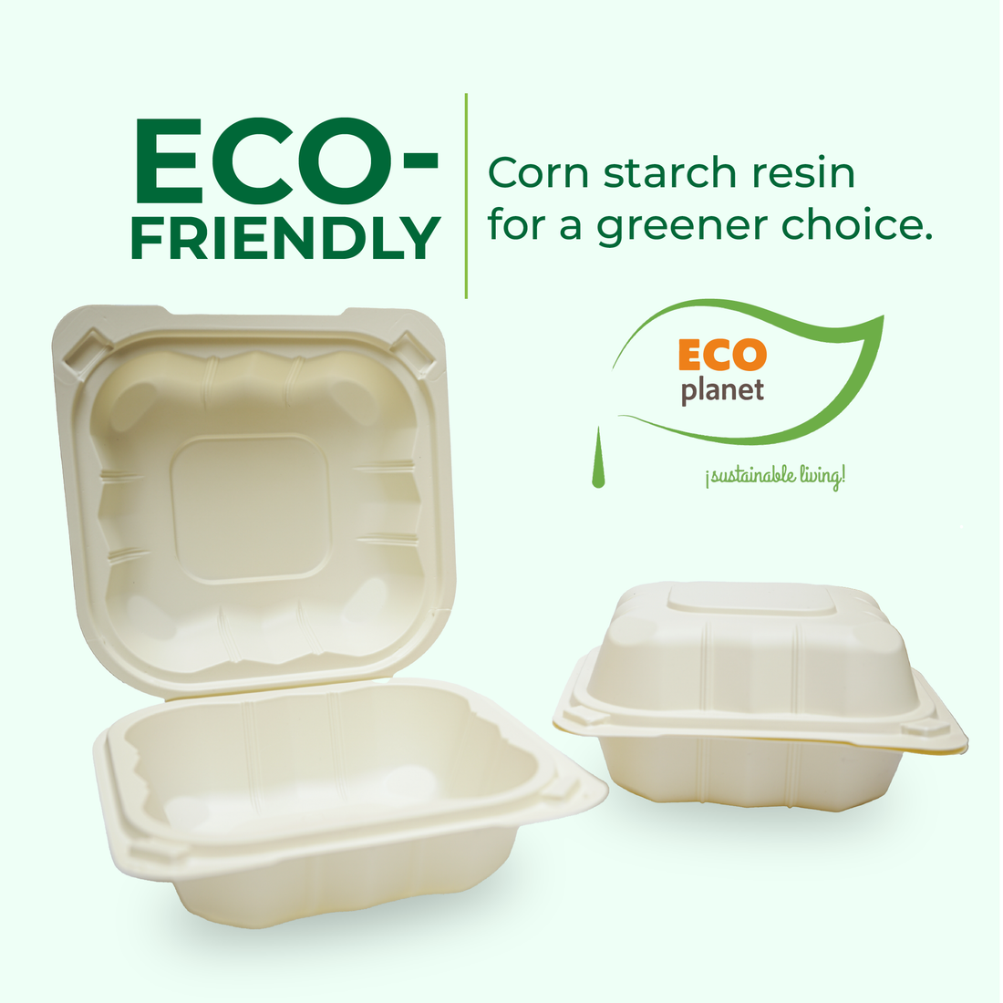 Compostable C1 Food Containers with Lids | Durable, Biodegradable, and Eco-Friendly