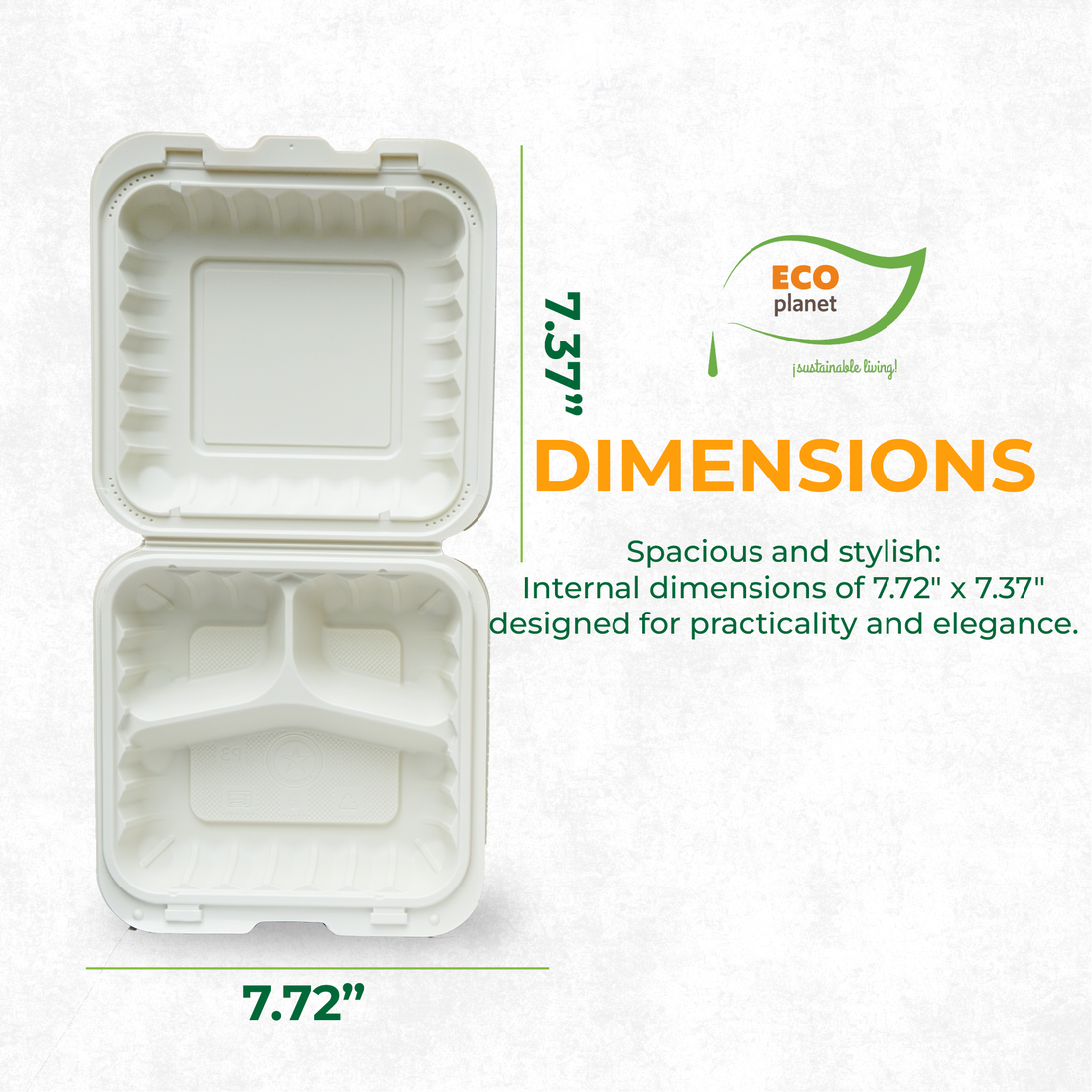 Compostable P3 Food Containers with Lids | Durable, Biodegradable, and Eco-Friendly