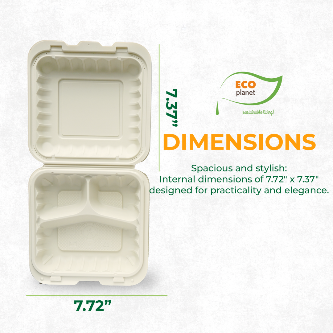 Compostable P3 Food Containers with Lids | Durable, Biodegradable, and Eco-Friendly