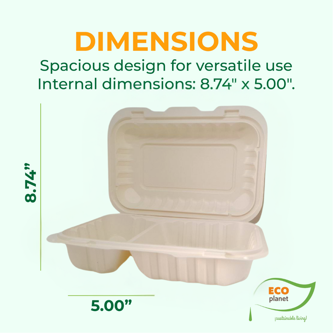 Compostable J2 Food Containers with Lids | Durable, Biodegradable, and Eco-Friendly