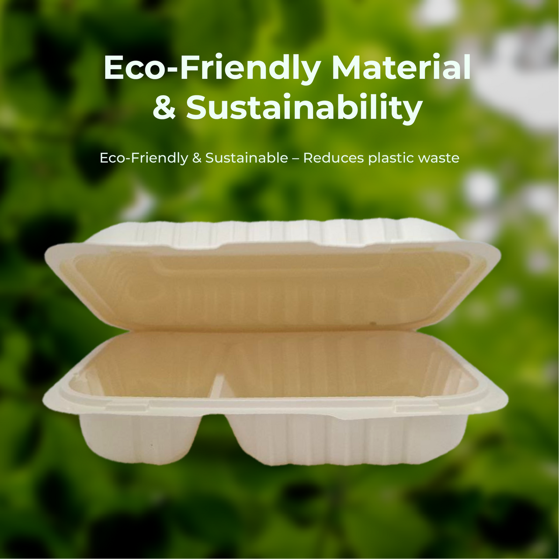Compostable J2 Food Containers with Lids | Durable, Biodegradable, and Eco-Friendly