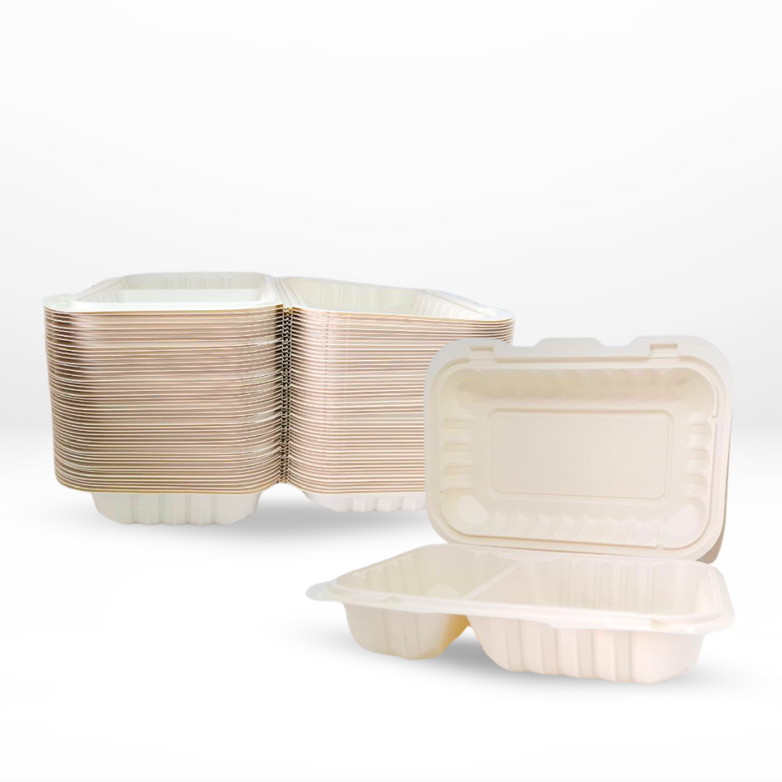 Compostable J2 Food Containers with Lids | Durable, Biodegradable, and Eco-Friendly