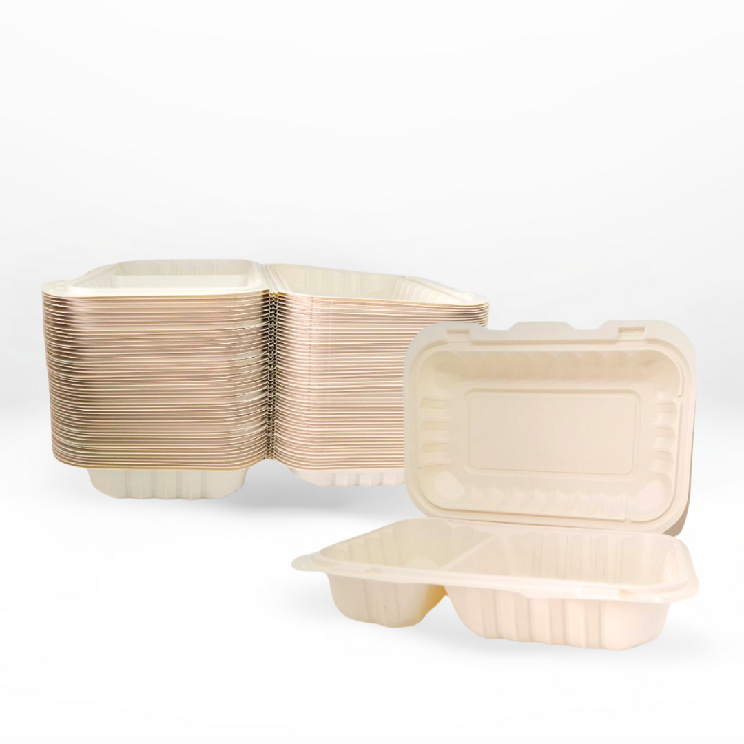 Compostable J2 Food Containers with Lids | Durable, Biodegradable, and Eco-Friendly