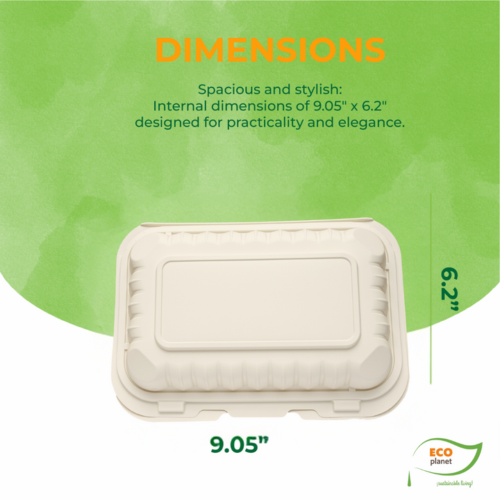 Compostable J1 Food Containers with Lids | Durable, Biodegradable, and Eco-Friendly
