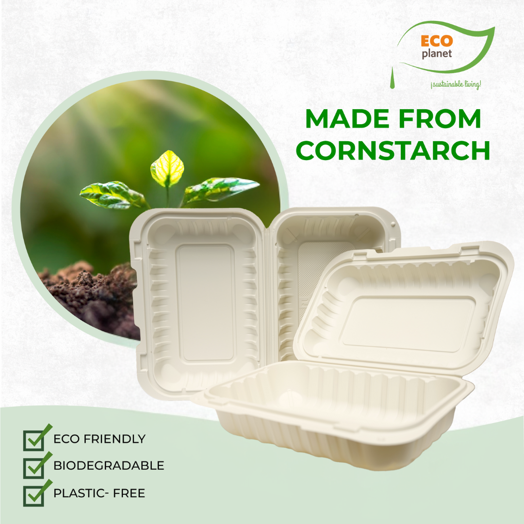 Compostable J1 Food Containers with Lids | Durable, Biodegradable, and Eco-Friendly