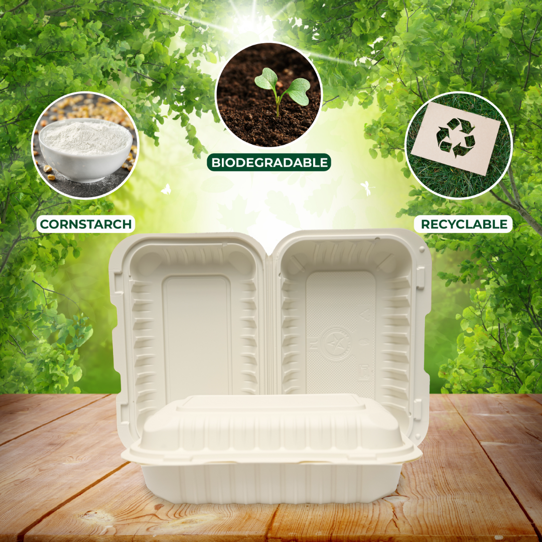 Compostable J1 Food Containers with Lids | Durable, Biodegradable, and Eco-Friendly