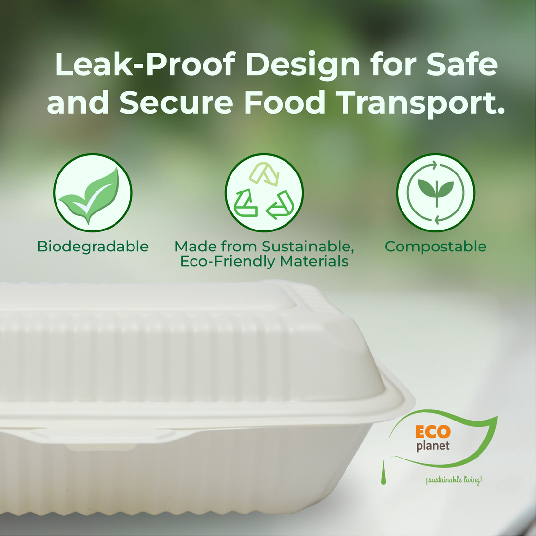 Compostable K1 Food Containers with Lids | Durable, Biodegradable, and Eco-Friendly