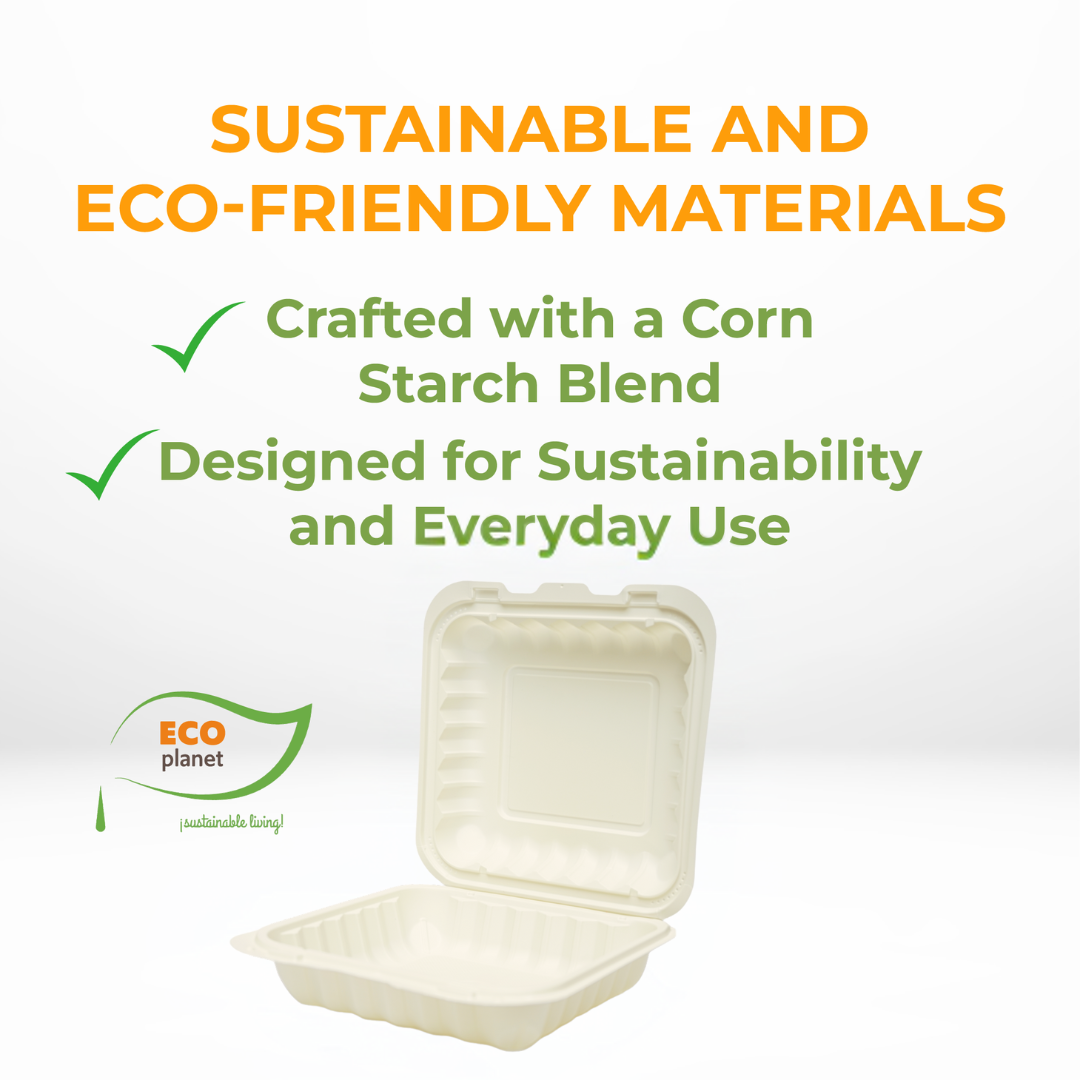 Compostable P1 Food Containers with Lids | Durable, Biodegradable, and Eco-Friendly