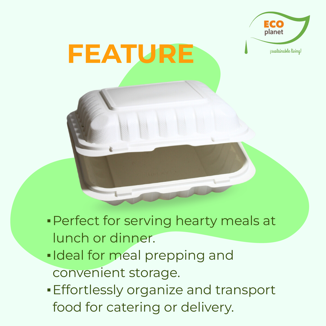Compostable P1 Food Containers with Lids | Durable, Biodegradable, and Eco-Friendly
