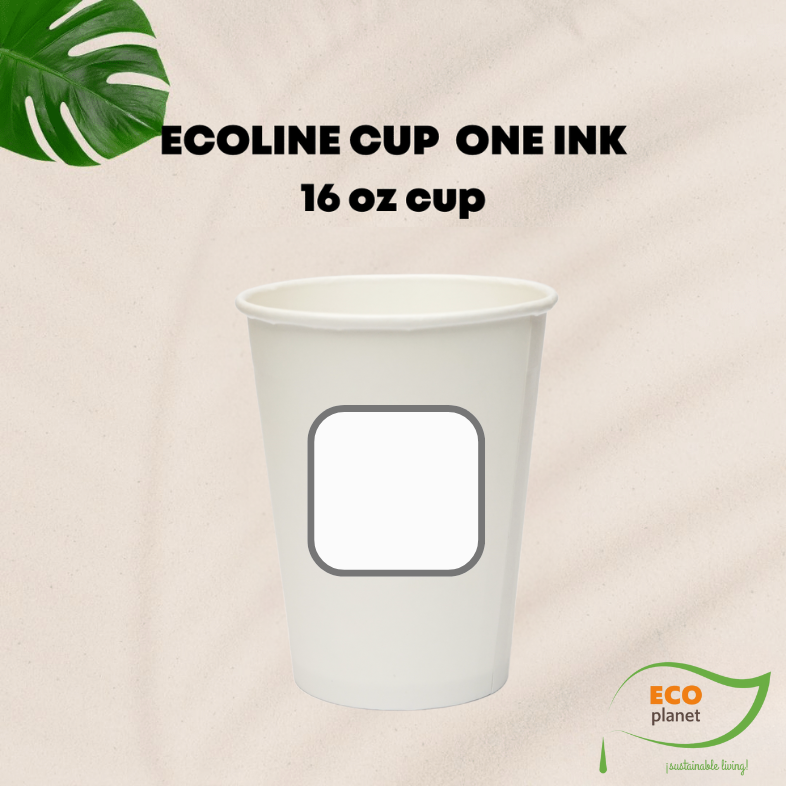 Compostable Disposable Cups with Lids | Biodegradable and Eco-Friendly Beverage Solution | Durable Cups for Hot and Cold Drinks (16 oz)