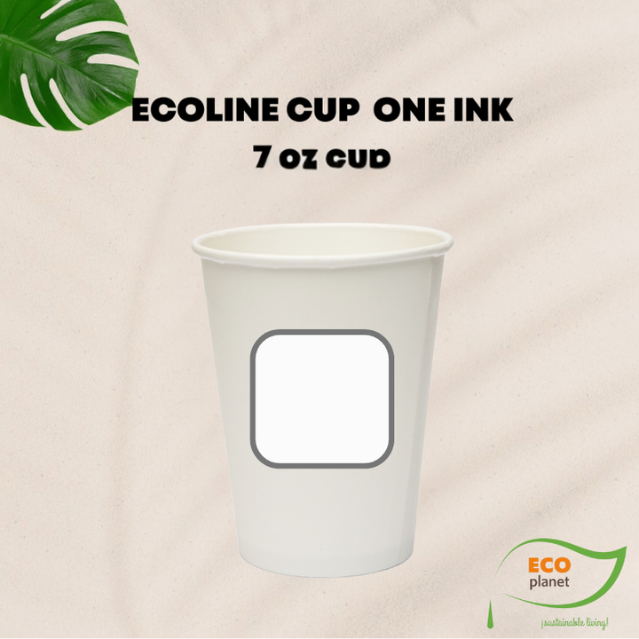 Compostable Disposable Cups with Lids | Biodegradable and Eco-Friendly Beverage Solution | Durable Cups for Hot and Cold Drinks (7 oz)