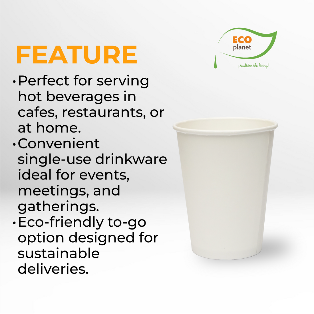 Compostable Disposable Cups with Lids | Biodegradable and Eco-Friendly Beverage Solution | Durable Cups for Hot and Cold Drinks (9 oz)